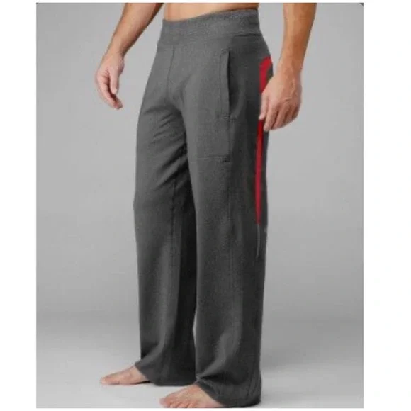 Lululemon Charcoal Gray Red Luon Smash Pants - Picture 1 of 6